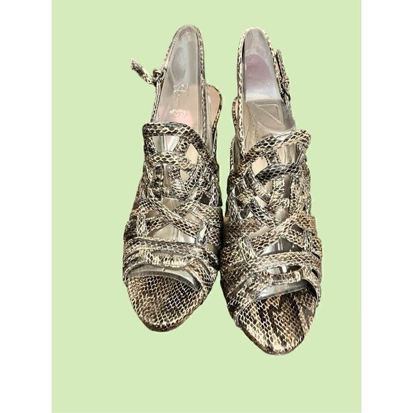 WORTHINGTON Brown/Tan 4” Slingback Heels / SZ: 9M / NWT in original box - Picture 3 of 12